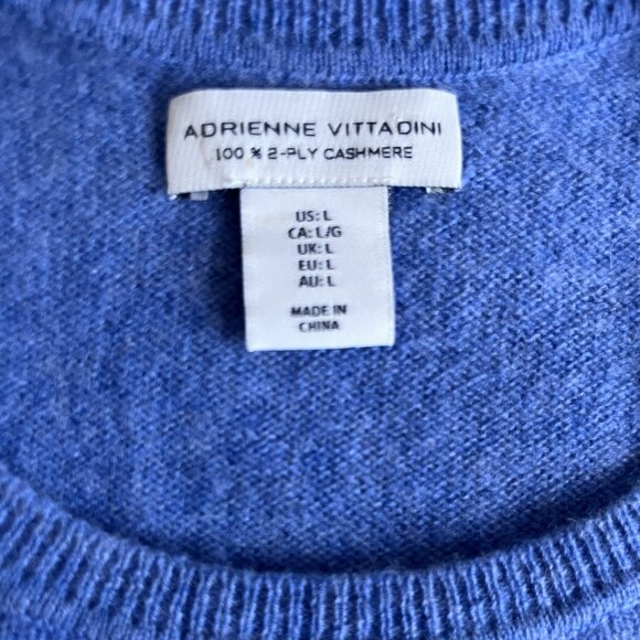 100% Cashmere Sweater in Sky Blue Size Large Soft Luxury Knit Capsule Wardrobe - Picture 4 of 5
